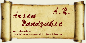 Arsen Mandžukić vizit kartica